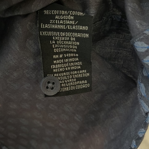 VOYAGER PATTERNED SHORT SLEEVE BUTTON DOWN (M) - Picture 7 of 8